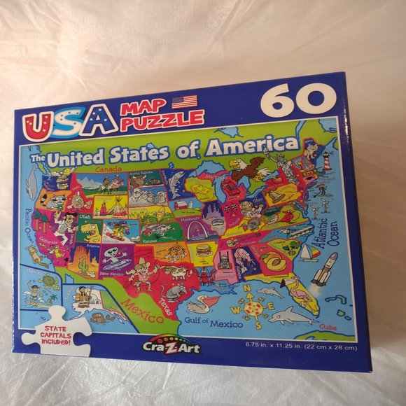 NWT CraZArt USA Map 60 Piece Jigsaw Puzzle - Picture 5 of 5
